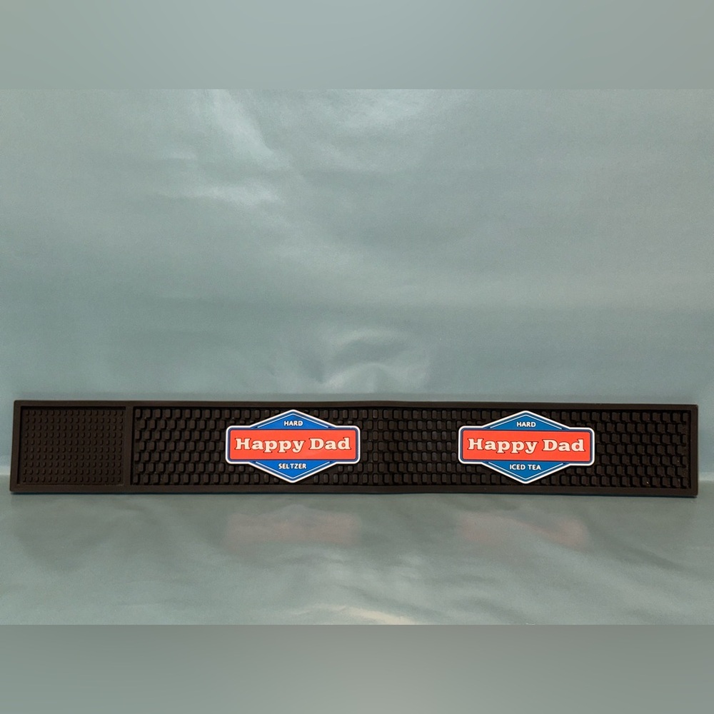 Happy Dad Spill Stop Bar Mat Black Rubber
